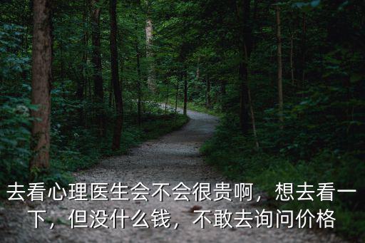 去看心理醫生會不會很貴啊，想去看一下，但沒什么錢，不敢去詢問價格