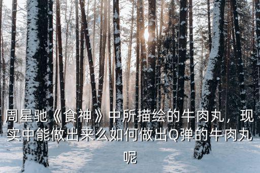 周星馳《食神》中所描繪的牛肉丸，現實中能做出來么如何做出Q彈的牛肉丸呢