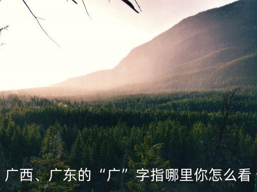 出了廣東哪里就是廣西,廣西廣東這個廣指什么地方