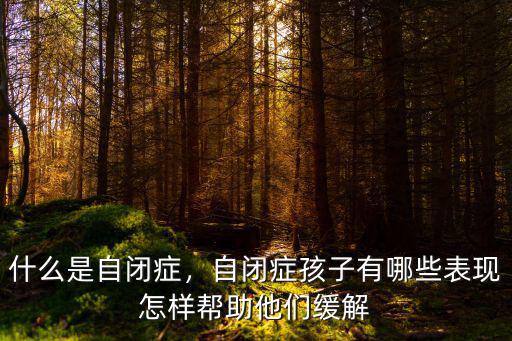 什么是自閉癥，自閉癥孩子有哪些表現怎樣幫助他們緩解