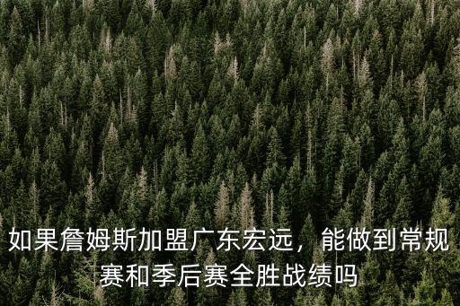 詹姆斯加盟廣東怎么樣,如果詹姆斯加盟廣東男籃