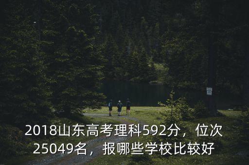 今年山東理科592分排多少名,位次25049名