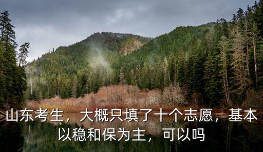 山東志愿填報能填多少,大概只填了十個志愿