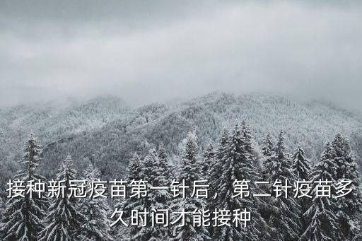 接種新冠疫苗第一針后，第二針疫苗多久時間才能接種