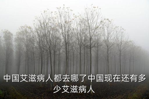 中國艾滋病人都去哪了中國現在還有多少艾滋病人