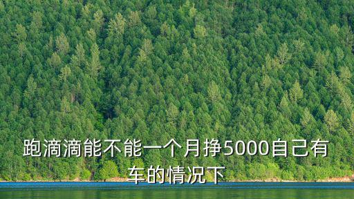 跑滴滴能不能一個月掙5000自己有車的情況下