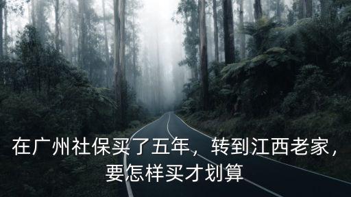 廣州社保轉到江西怎么交,轉到江西老家
