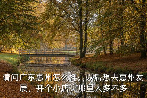 請問廣東惠州怎么樣，以后想去惠州發展，開個小店，那里人多不多