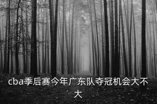 cba季后賽今年廣東隊(duì)奪冠機(jī)會(huì)大不大