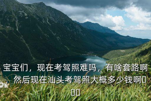寶寶們，現在考駕照難嗎，有啥套路啊，然后現在汕頭考駕照大概多少錢啊???