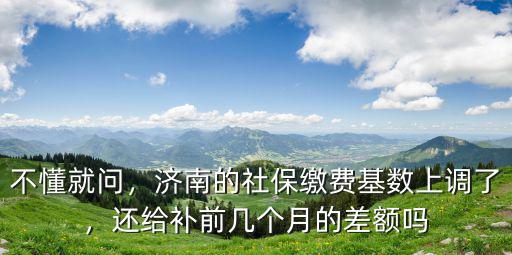 不懂就問，濟(jì)南的社保繳費(fèi)基數(shù)上調(diào)了，還給補(bǔ)前幾個(gè)月的差額嗎