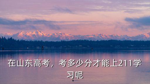 在山東高考，考多少分才能上211學習呢