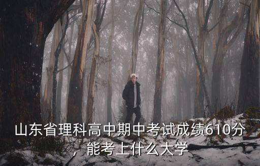 山東省理科高中期中考試成績610分，能考上什么大學(xué)