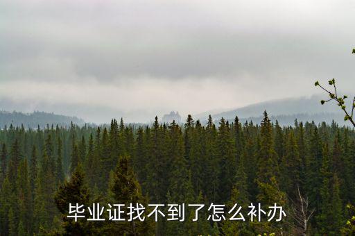 畢業(yè)證找不到了怎么補辦