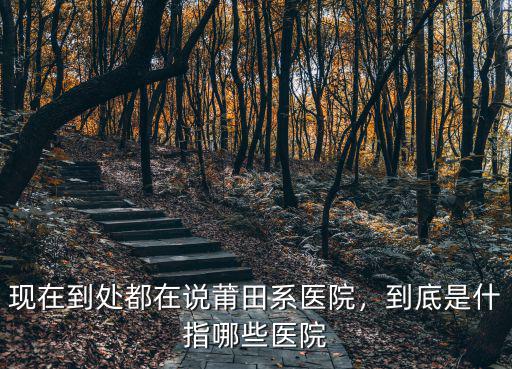 現(xiàn)在到處都在說莆田系醫(yī)院，到底是什指哪些醫(yī)院