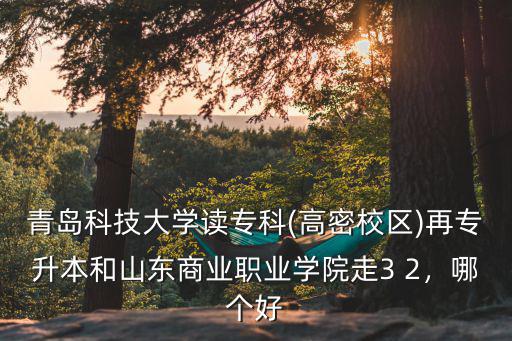 青島科技大學讀專科(高密校區(qū))再專升本和山東商業(yè)職業(yè)學院走3 2，哪個好