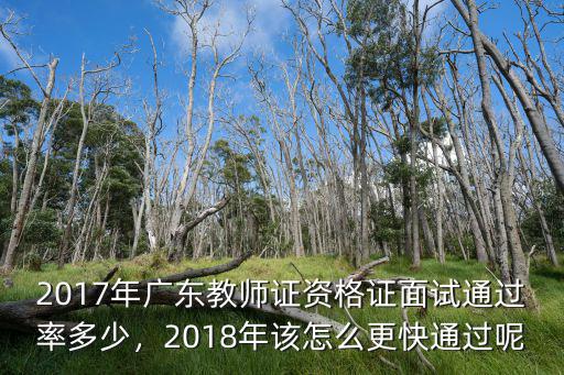 廣東教師資格證通過率一般多少,教師資格證面試通過率高嗎