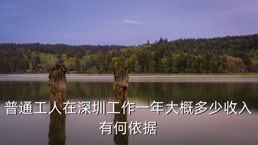 普通工人在深圳工作一年大概多少收入有何依據