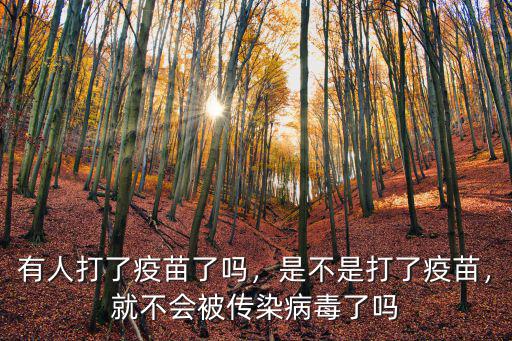 有人打了疫苗了嗎，是不是打了疫苗，就不會被傳染病毒了嗎