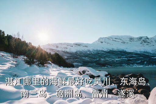 湛江哪里的海鮮最難忘,湛江哪里有好的海鮮干貨