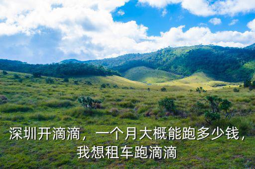 深圳開滴滴，一個月大概能跑多少錢，我想租車跑滴滴
