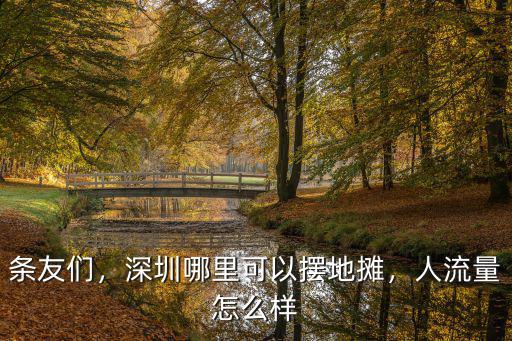 條友們，深圳哪里可以擺地攤，人流量怎么樣