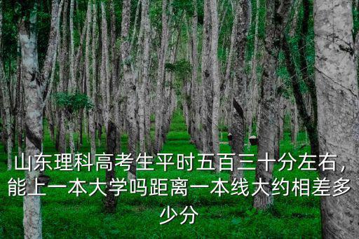 山東理科高考生平時五百三十分左右，能上一本大學嗎距離一本線大約相差多少分