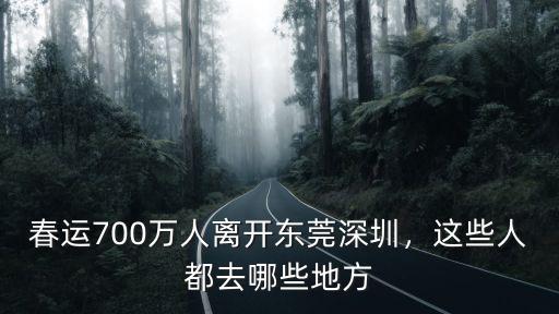 每年春運(yùn)深圳要離開多少人,春運(yùn)700萬人離開東莞深圳