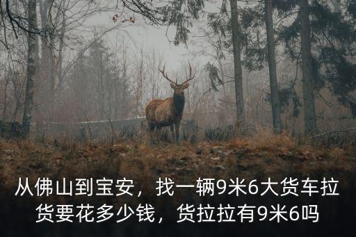 從佛山到寶安，找一輛9米6大貨車拉貨要花多少錢，貨拉拉有9米6嗎