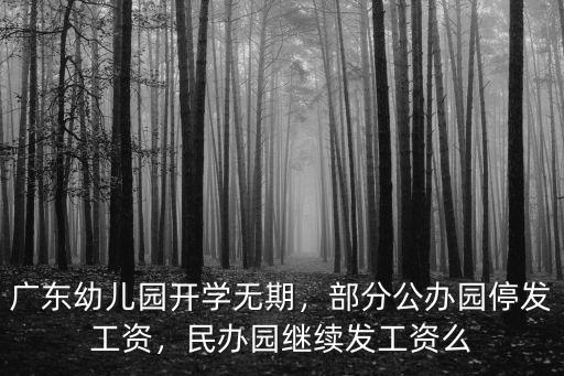 廣州市公辦幼兒園工資待遇怎么樣,部分公辦園停發(fā)工資