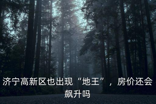 濟寧高新區也出現“地王”，房價還會飆升嗎