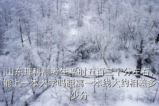 山東理科高考生平時五百三十分左右，能上一本大學(xué)嗎距離一本線大約相差多少分