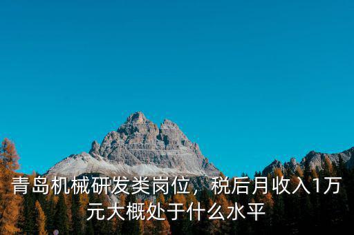 青島機(jī)械研發(fā)類崗位，稅后月收入1萬元大概處于什么水平