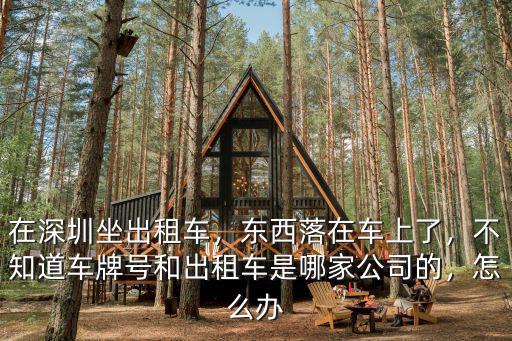 在深圳坐出租車，東西落在車上了，不知道車牌號和出租車是哪家公司的，怎么辦