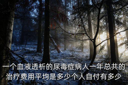 腎病透析一次多少錢在青島,血液透析一次多少錢