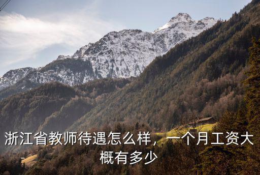 杭州一級教師工資是多少錢一個月,浙江省教師待遇怎么樣