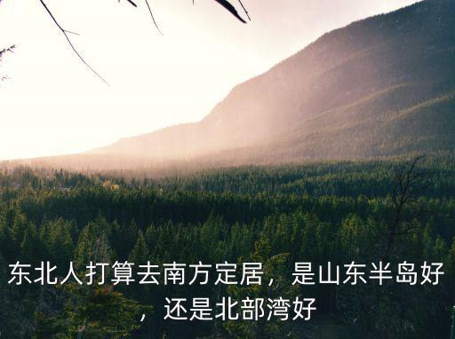山東人去廣東定居怎么樣,廣東人到山東去居住生活