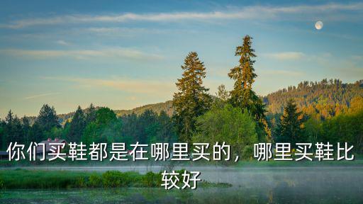 廣州人買鞋去哪里好,你們買鞋都是在哪里買的