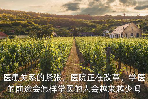 醫患關系的緊張，醫院正在改革，學醫的前途會怎樣學醫的人會越來越少嗎