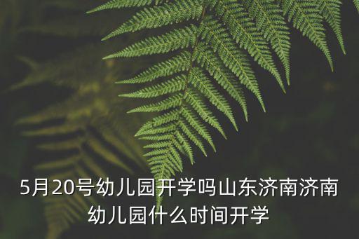 5月20號幼兒園開學嗎山東濟南濟南幼兒園什么時間開學