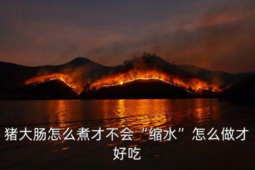 豬大腸怎么煮才不會“縮水”怎么做才好吃