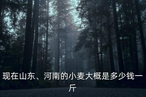 山東普麥多少錢一斤,河南的小麥大概是多少錢一斤