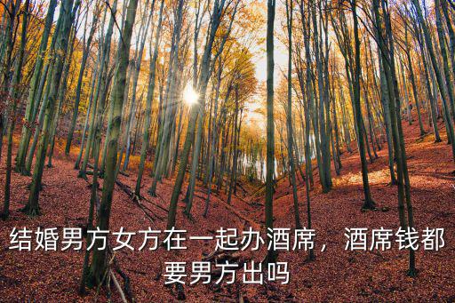 結婚男方女方在一起辦酒席，酒席錢都要男方出嗎