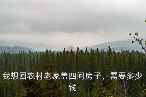 我想回農村老家蓋四間房子，需要多少錢