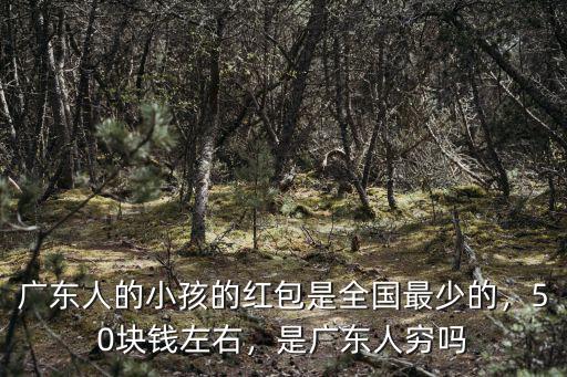 廣東人的小孩的紅包是全國最少的，50塊錢左右，是廣東人窮嗎