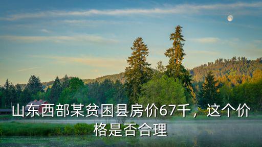 山東西部某貧困縣房?jī)r(jià)67千，這個(gè)價(jià)格是否合理