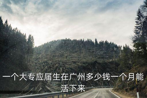 一個大專應屆生在廣州多少錢一個月能活下來