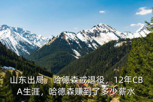山東哈德森年薪多少錢,哈德森或退役