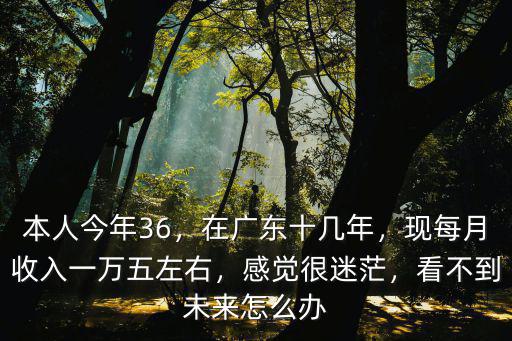 廣東人月收入一萬五怎么辦,如果一個(gè)人的月收入為一萬五