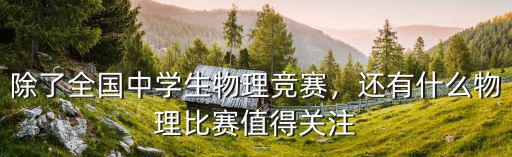 全國中學生物理競賽廣東省一等獎有多少人,除了全國中學生物理競賽